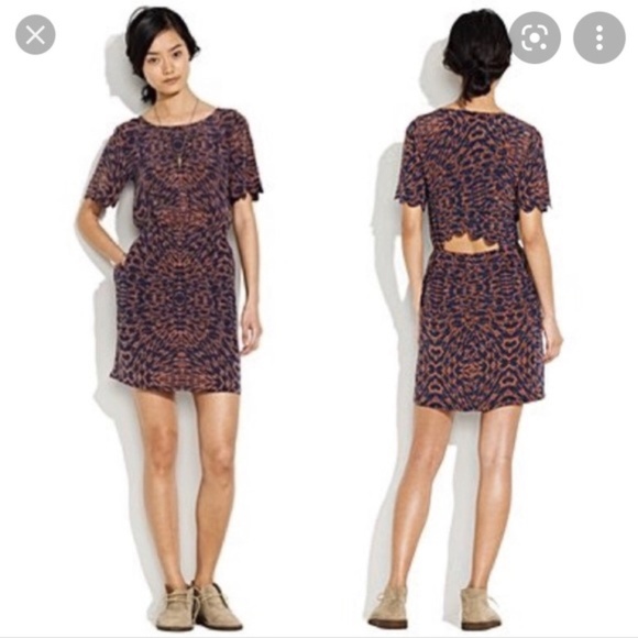 Madewell | Broadway & Broome Skywriter Novella Silk Cutout Dress Size 0 - Picture 2 of 16